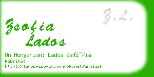 zsofia lados business card